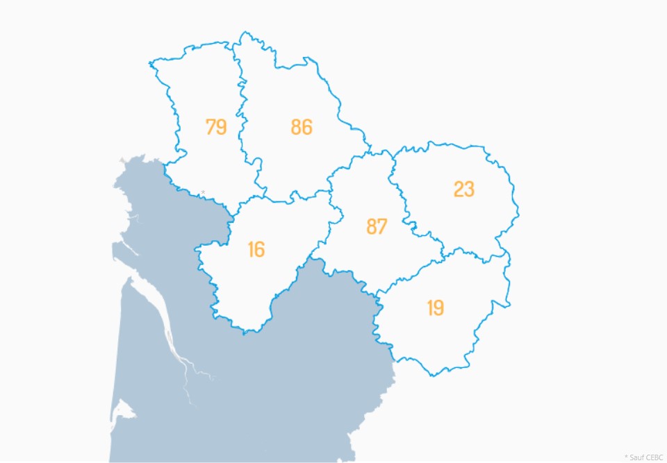 Zone de déploiement géographique d'ALIÉNOR TRANSFERT précise